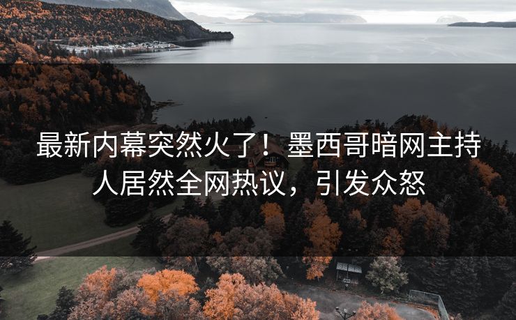 最新内幕突然火了！墨西哥暗网主持人居然全网热议，引发众怒